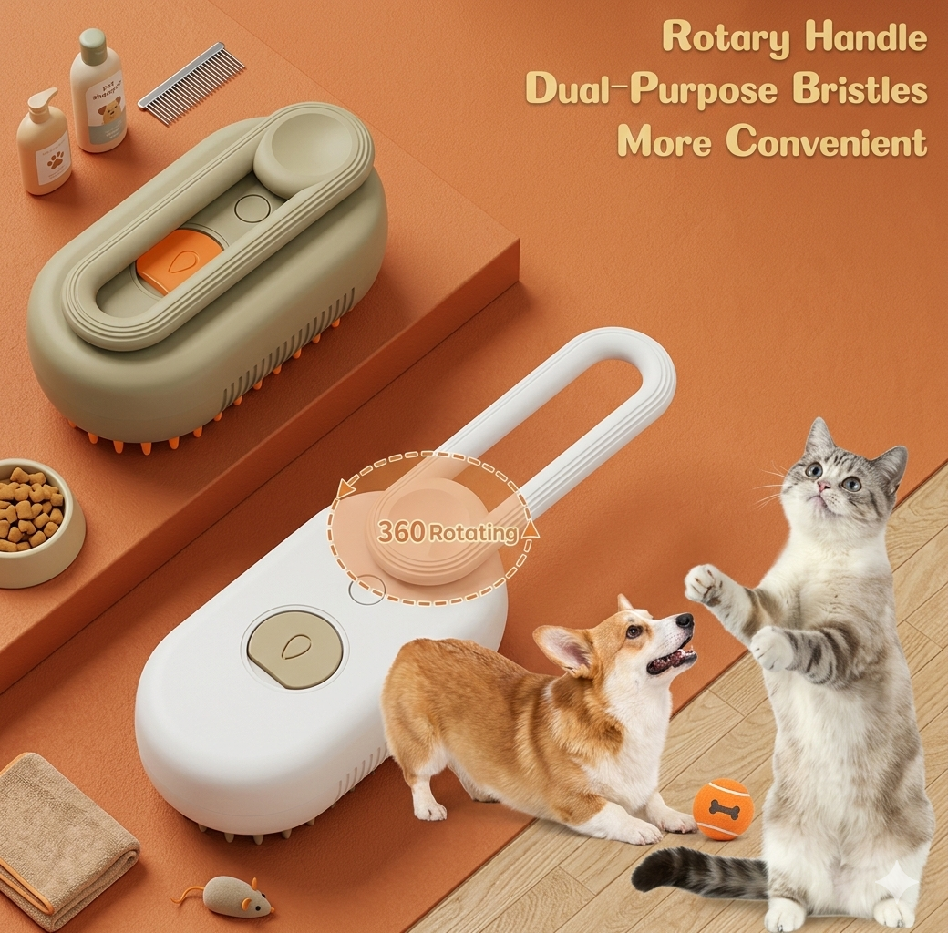 Cepillo Eléctrico 3 en 1 para Mascotas